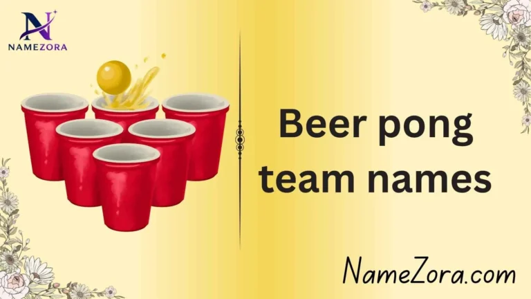Beer pong team names