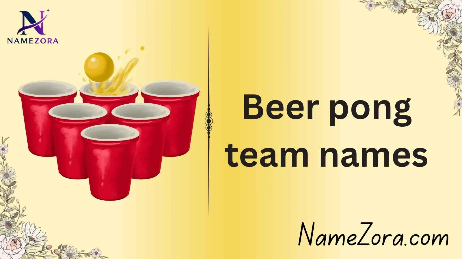Beer pong team names
