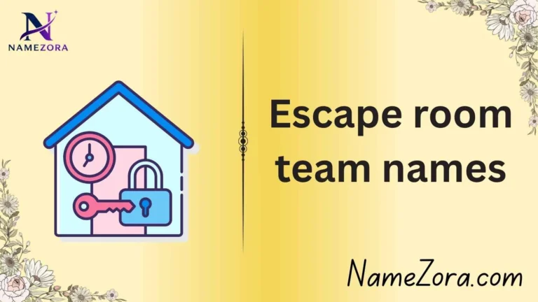 Escape room team names