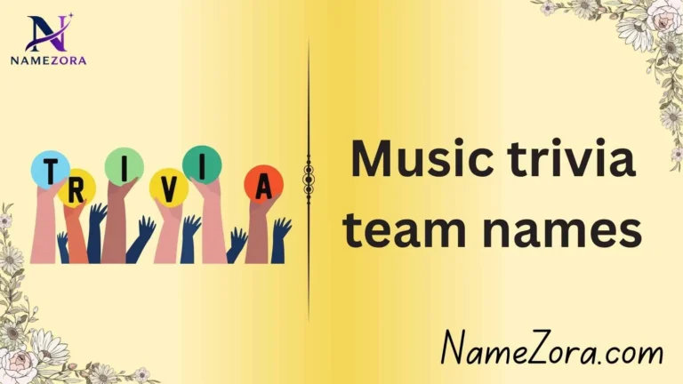 Music trivia team names