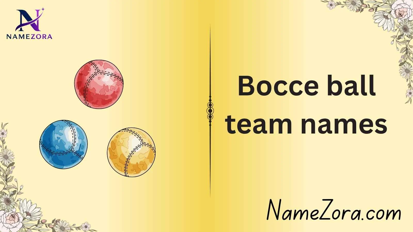 Bocce ball team names