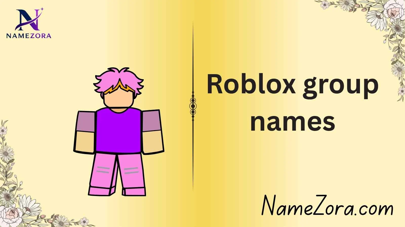 Roblox group names