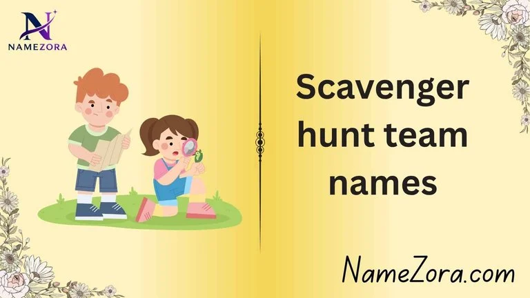 Scavenger hunt team names
