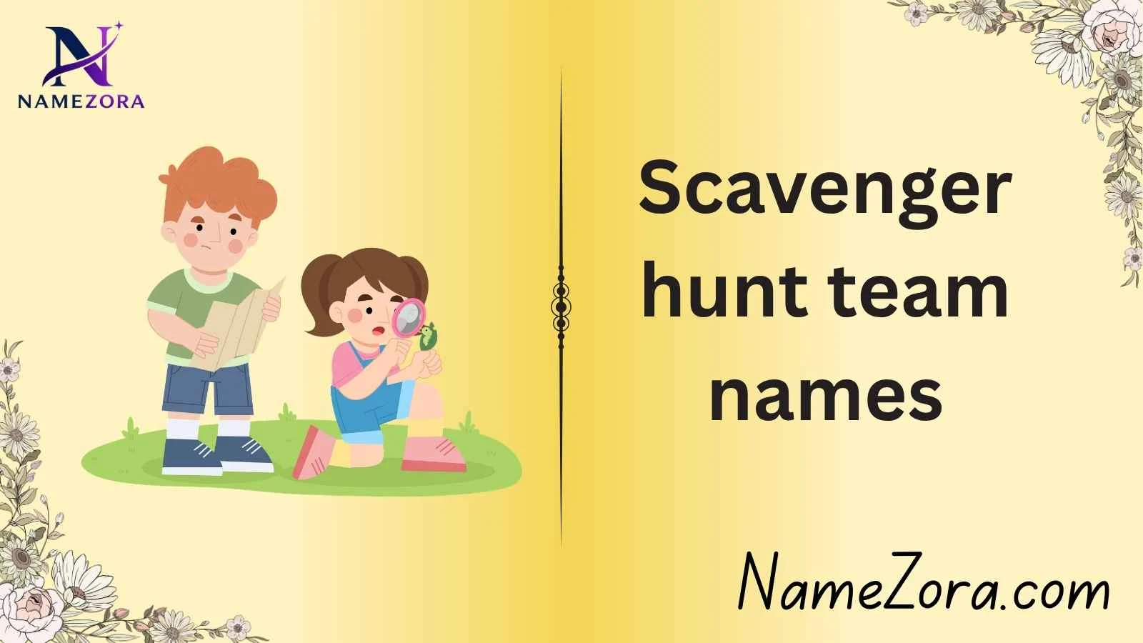Scavenger hunt team names