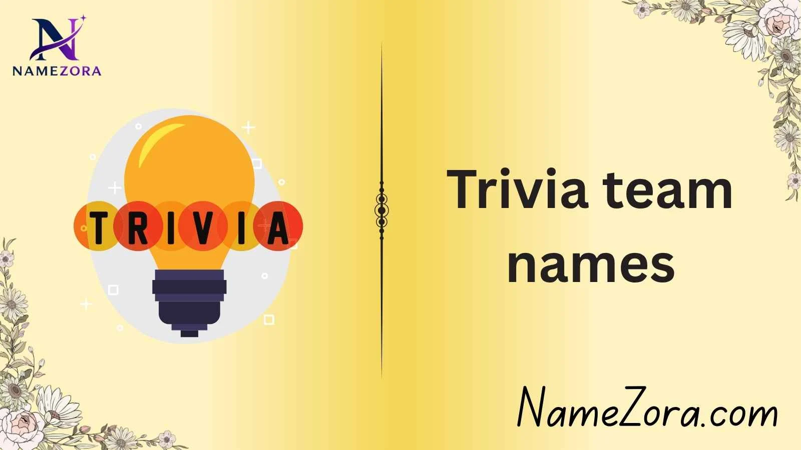 Trivia team names