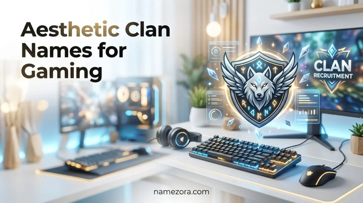 Aesthetic clan names for gaming