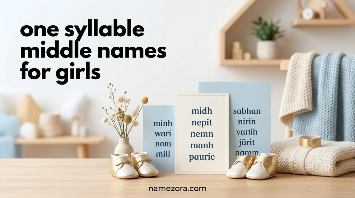 one syllable middle names for girls