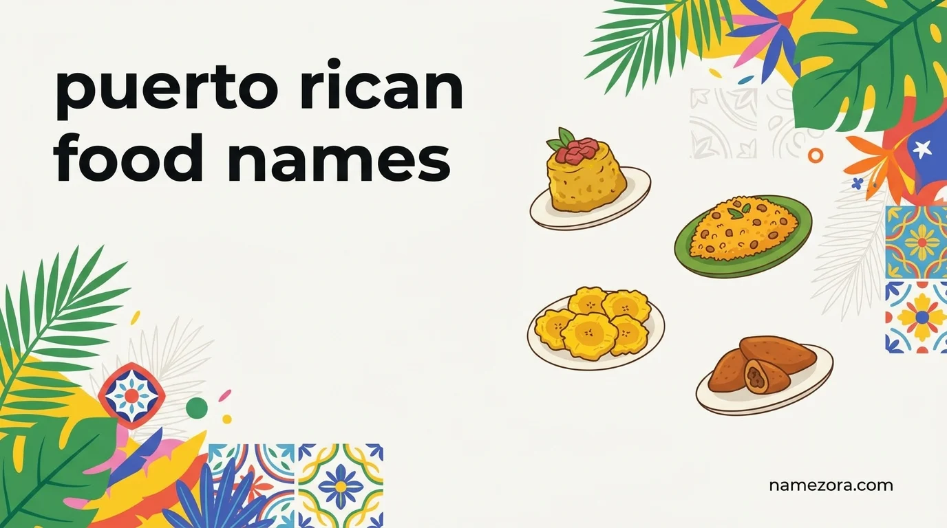 Puerto rican food names
