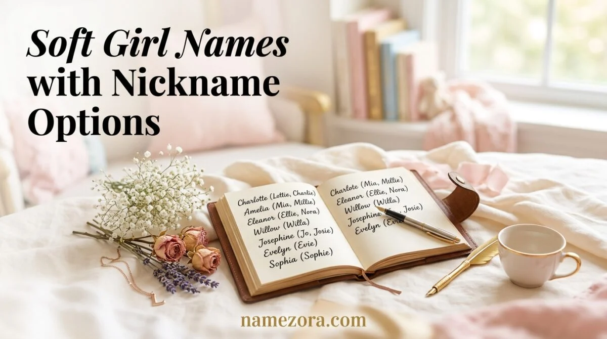 soft girl names with nickname options